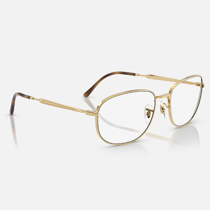 Ray Ban Women Square Frame Metallic Gold Sunglasses