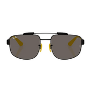 Ray Ban Men Square Frame Falcon Black Sunglasses