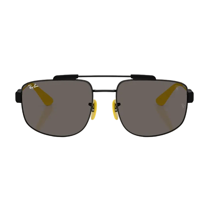 Ray Ban Men Square Frame Falcon Black Sunglasses