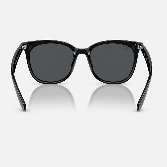 Ray Ban Women Square Frame Soot Black Sunglasses