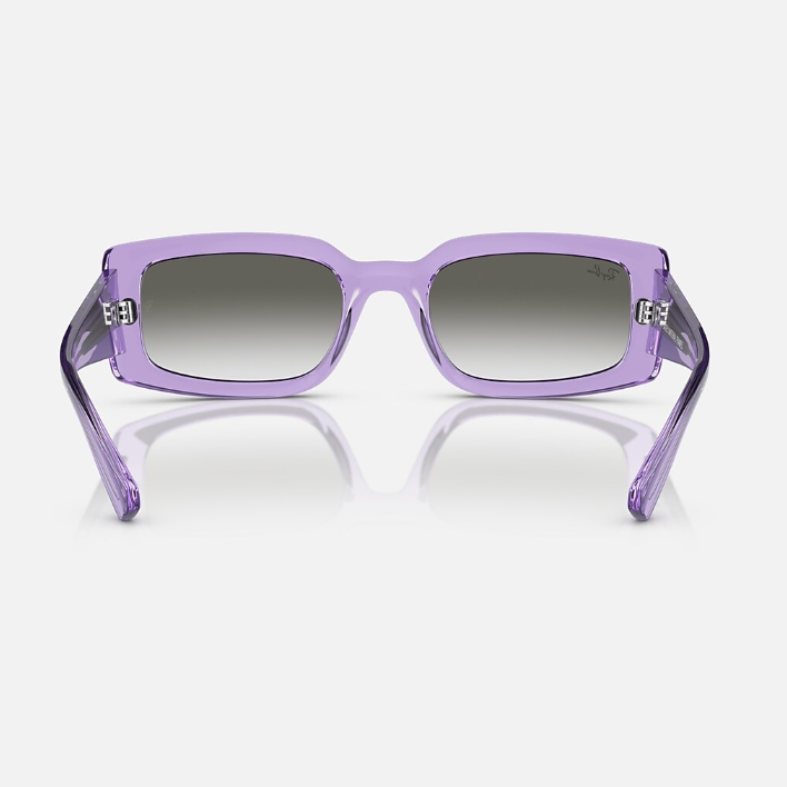 Ray Ban Women Pillow Frame Polished Transparent Violet Sunglasses
