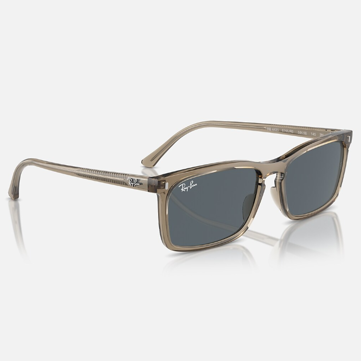 Ray Ban Women Rectangle Frame Mud Brown Sunglasses