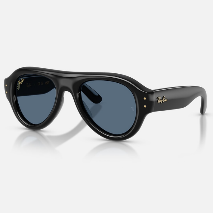 Ray Ban Men Pilot Frame Vanta Black Sunglasses