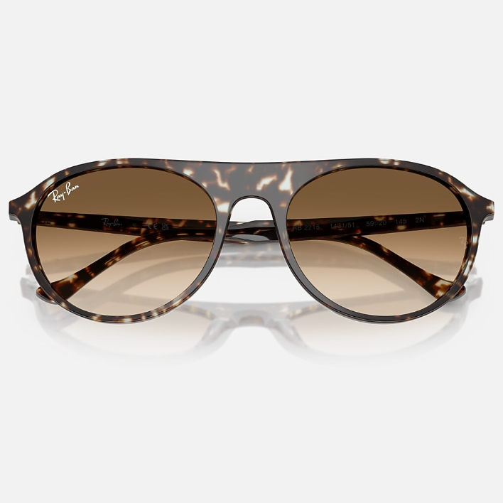 Ray Ban Women Square Polished Havana Yellow Turtle Sunglasses