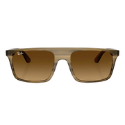 Ray Ban Women Square Frame Polished Striped Green Sunglasses