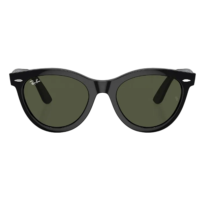 Ray Ban Men Round Faded Black Sunglasses
