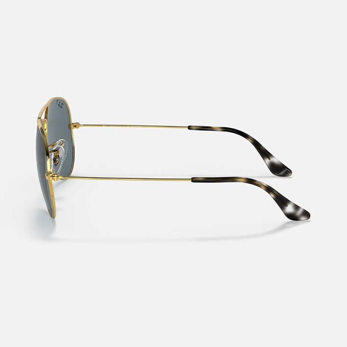 Ray Ban Men Pilot Frame Rich Gold Sunglasses