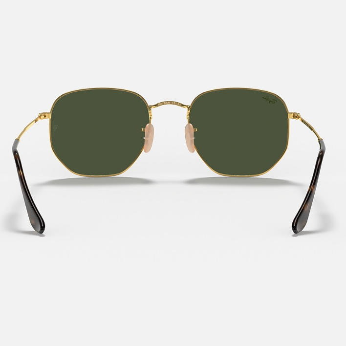 Ray Ban Men Irregular Frame Polished Arista Gold Sunglasses