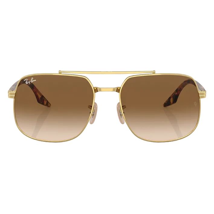 Ray Ban Men Square Frame Autumn Gold Sunglasses