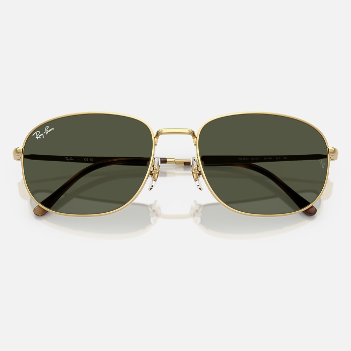 Ray Ban Men Pillow Frame Ruby Gold Sunglasses