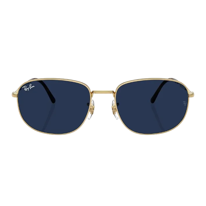 Ray Ban Women Square Frame Metallic Gold Sunglasses