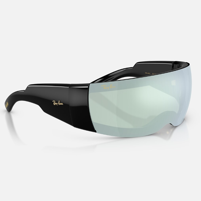 Ray Ban Women Rectangle Frame Lamp Black Sunglasses