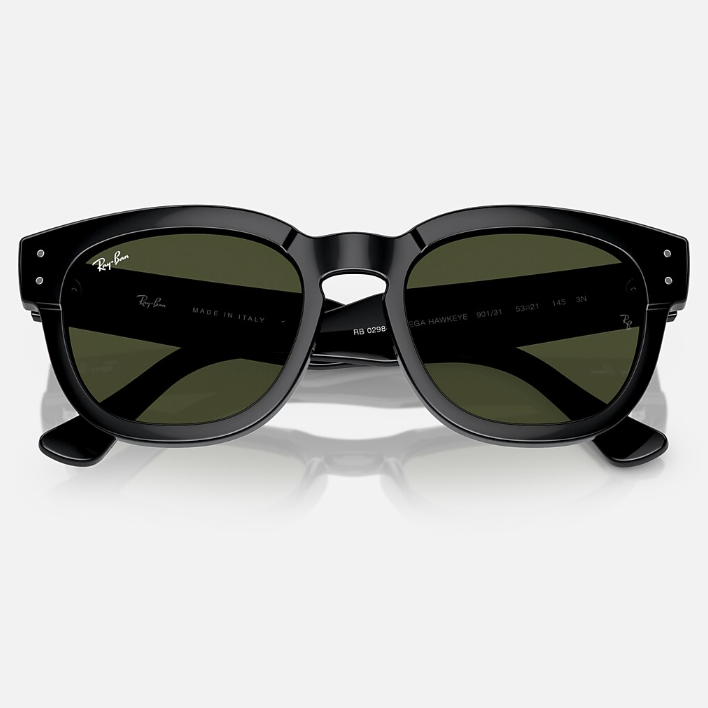 Ray Ban Women Square Frame Soot Black Sunglasses