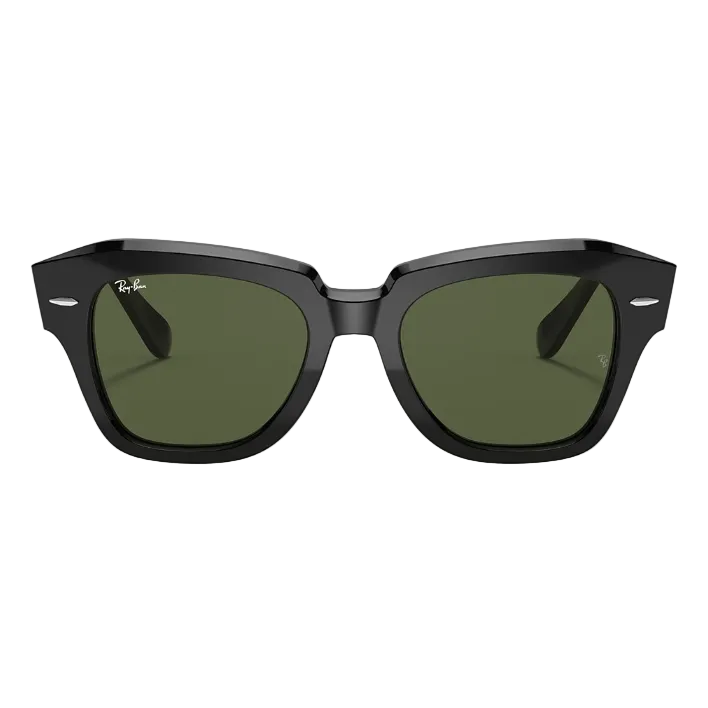 Ray Ban Women Square Frame Antique Black Sunglasses