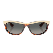Ray Ban Women Rectangle Frame Polished Beige Havana Sunglasses
