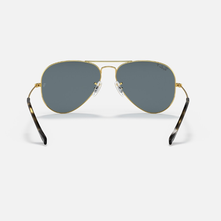 Ray Ban Men Pilot Frame Rich Gold Sunglasses