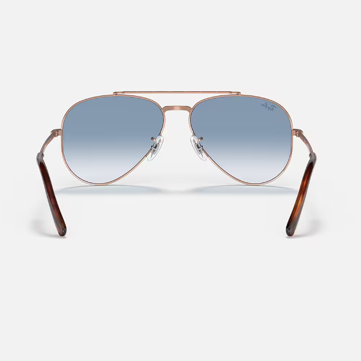 Ray Ban Women Pilot Frame Polished Rose Gold Sunglasses