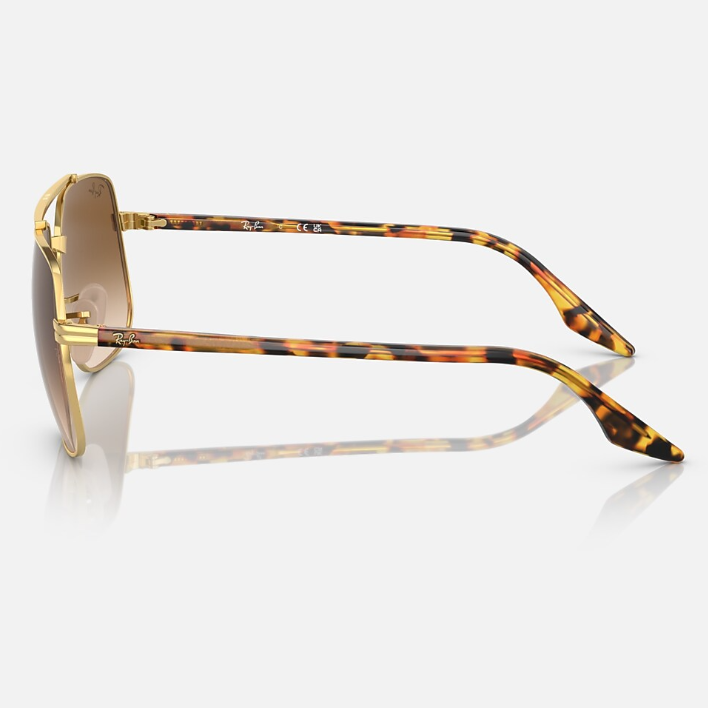 Ray Ban Men Square Frame Autumn Gold Sunglasses