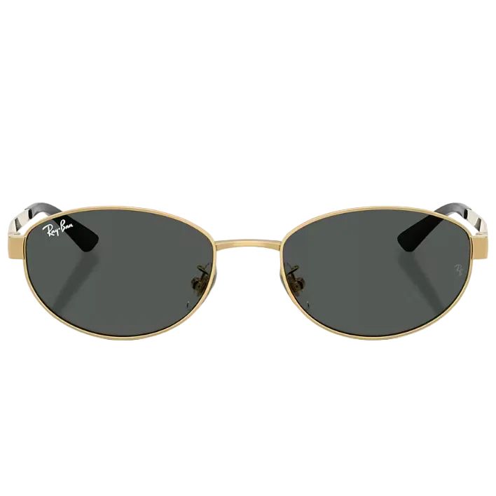 Ray Ban Women Oval Frame Gold Sunglasses