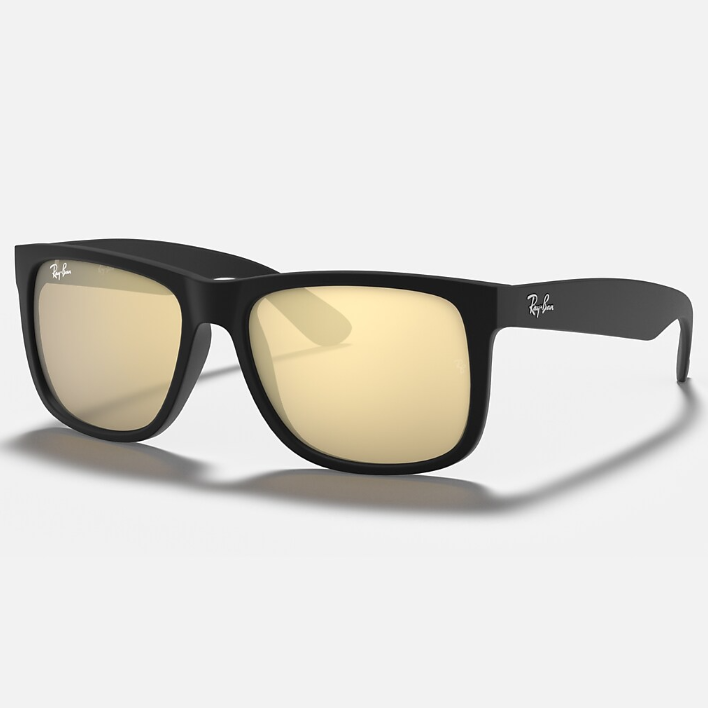 Ray Ban Men Pillow Frame Matte Rubber Black Sunglasses