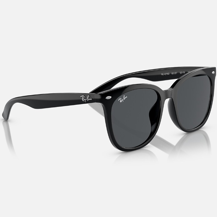 Ray Ban Women Square Frame Soot Black Sunglasses