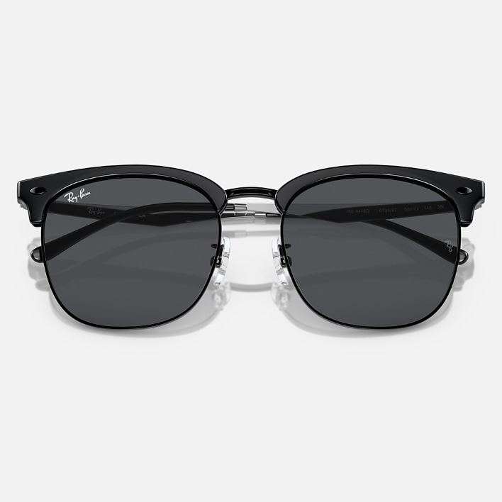 Ray Ban Women Square Black Walnut Sunglasses