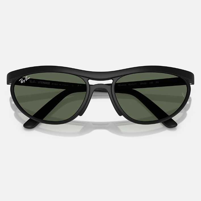 Ray Ban Men Pillow Frame Dusty Matte Black Sunglasses