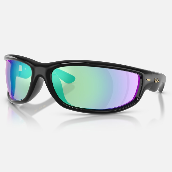 Ray Ban Men Square Frame Black Olive Sunglasses