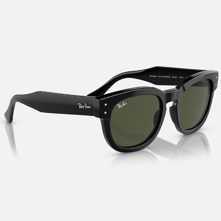 Ray Ban Women Square Frame Soot Black Sunglasses
