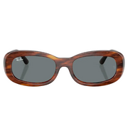 Ray Ban Women Oval Frame Brown Sunglasses