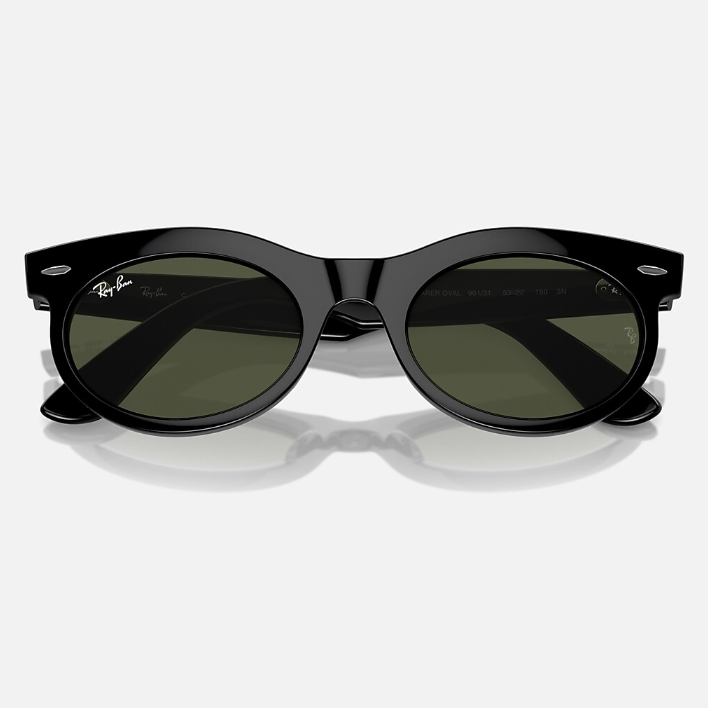 Ray Ban Men Oval Frame Jade Black Sunglasses