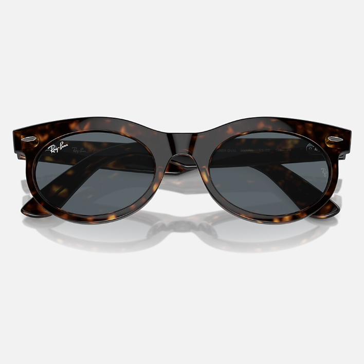 Ray Ban Men Oval Frame Dark Tortoiseshell Sunglasses