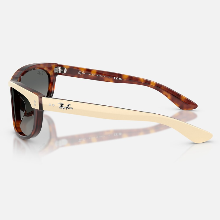Ray Ban Women Rectangle Frame Polished Beige Havana Sunglasses