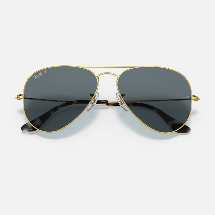 Ray Ban Men Pilot Frame Rich Gold Sunglasses