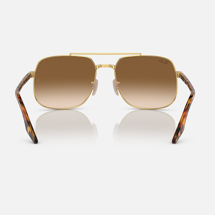 Ray Ban Men Square Frame Autumn Gold Sunglasses