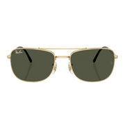Ray Ban Men Rectangle Frame Shimmer Gold Sunglasses