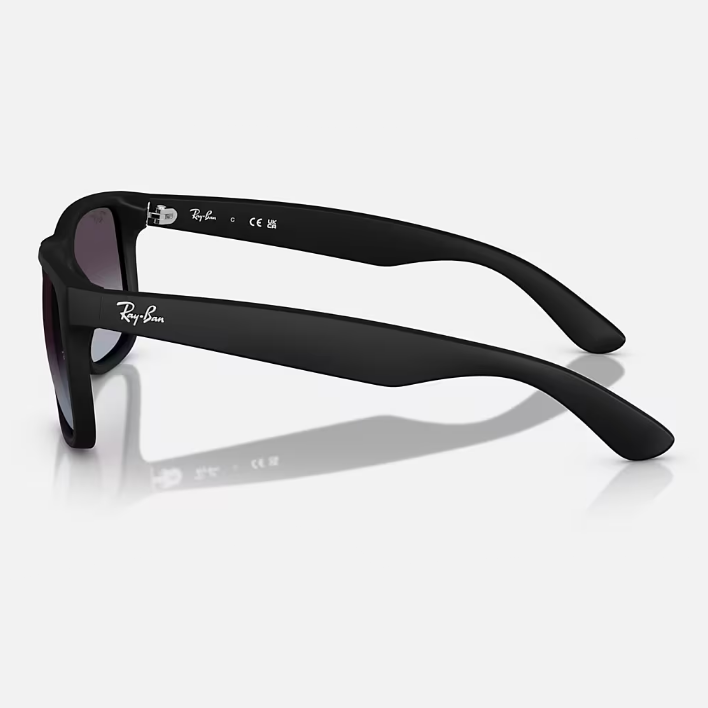 Ray Ban Men Square Frame Matte Rubber Black Sunglasses