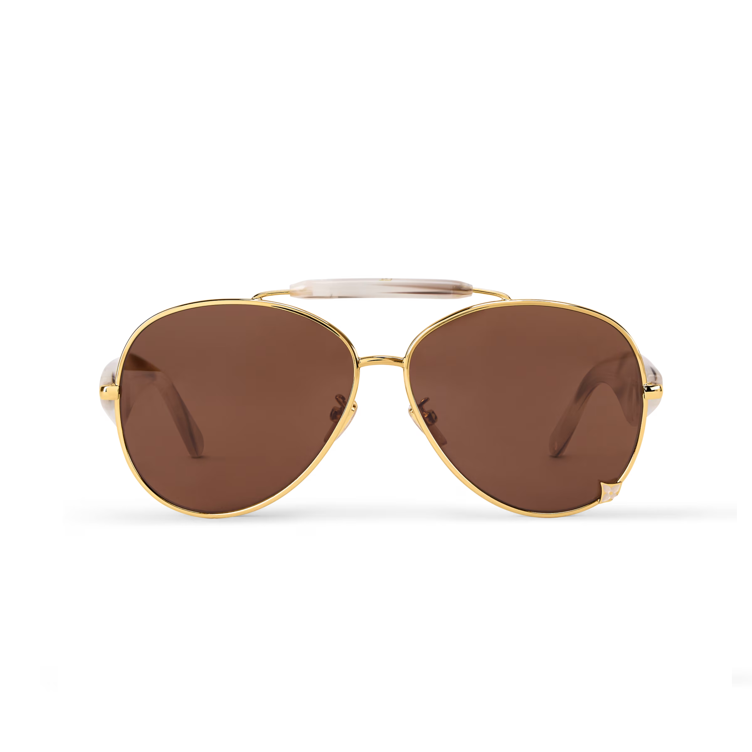 Louis Vuitton Women Pilot Frame White Sunglasses