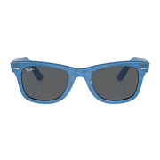 Ray Ban Women Square Frame Polished Photo Striped Blue Sunglasses