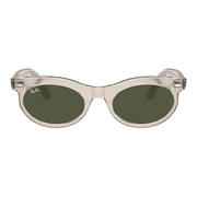 Ray Ban Men Oval Frame Photo Waves Grey Sunglasses