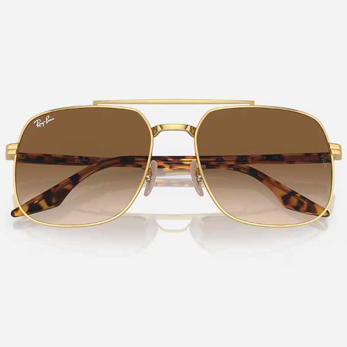 Ray Ban Men Square Frame Autumn Gold Sunglasses