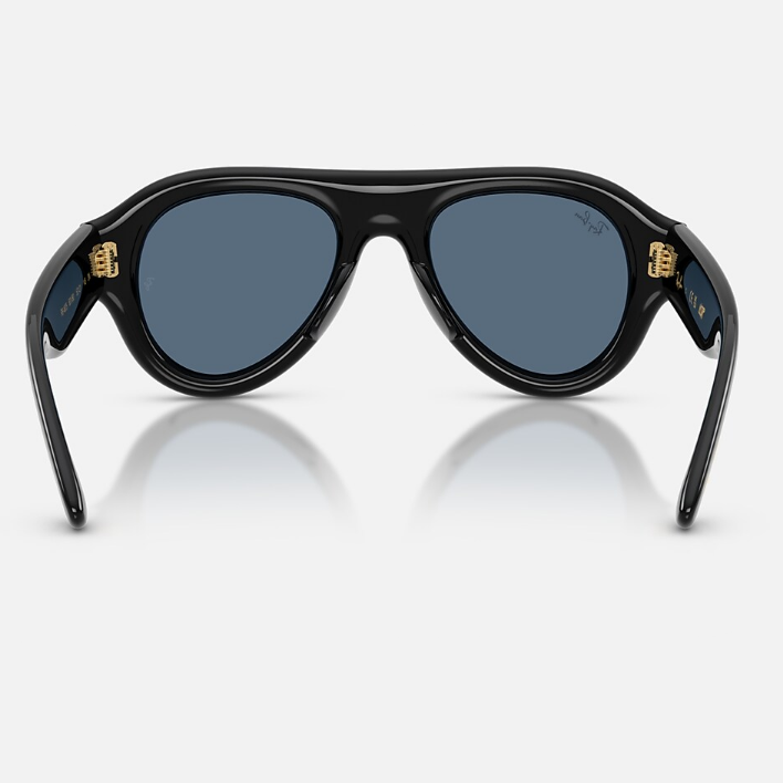 Ray Ban Men Pilot Frame Vanta Black Sunglasses
