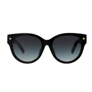 Louis Vuitton Women Round Frame Ash Black Sunglasses