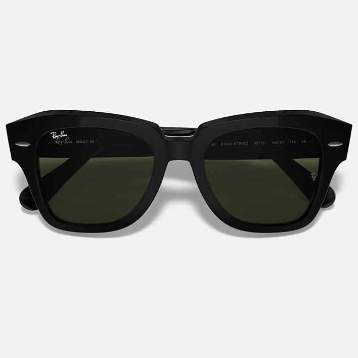 Ray Ban Women Square Frame Antique Black Sunglasses