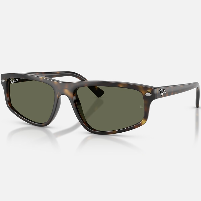 Ray Ban Men Irregular Frame Saddle Brown Sunglasses