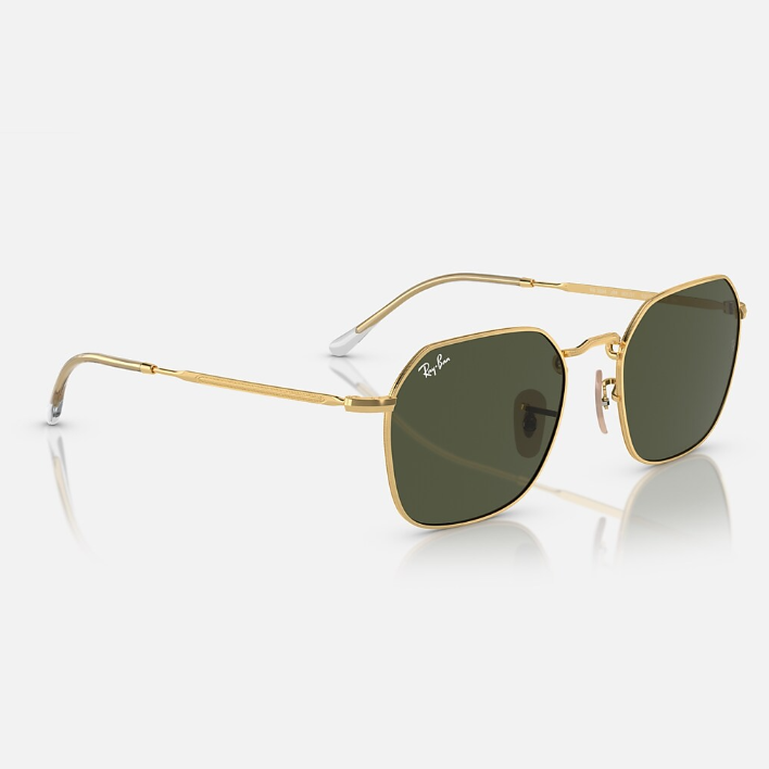 Ray Ban Women Irregular Frame Champagne Gold Sunglasses