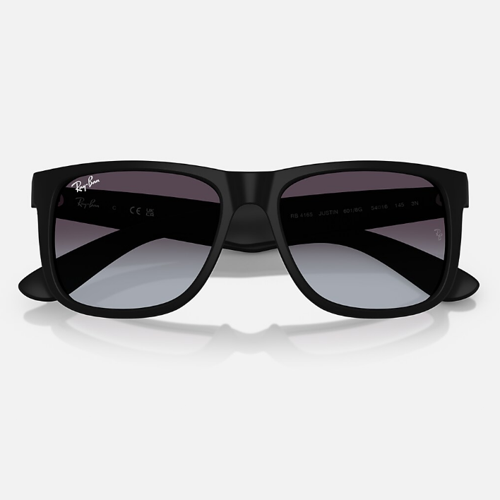 Ray Ban Men Square Frame Matte Rubber Black Sunglasses