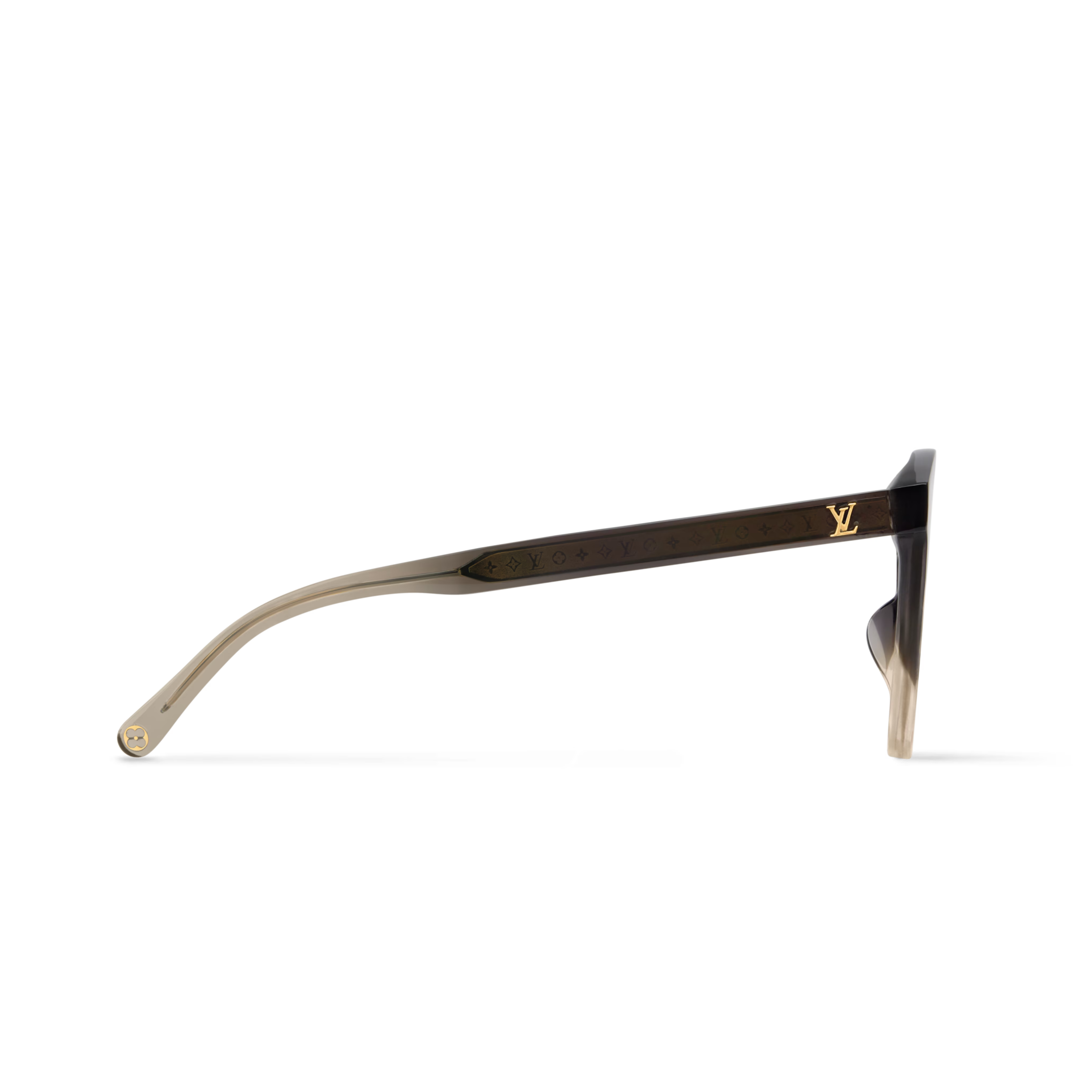Louis Vuitton Women Cat Eye Frame Crystal Gray Sunglasses