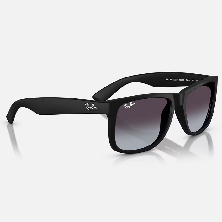 Ray Ban Men Square Frame Matte Rubber Black Sunglasses