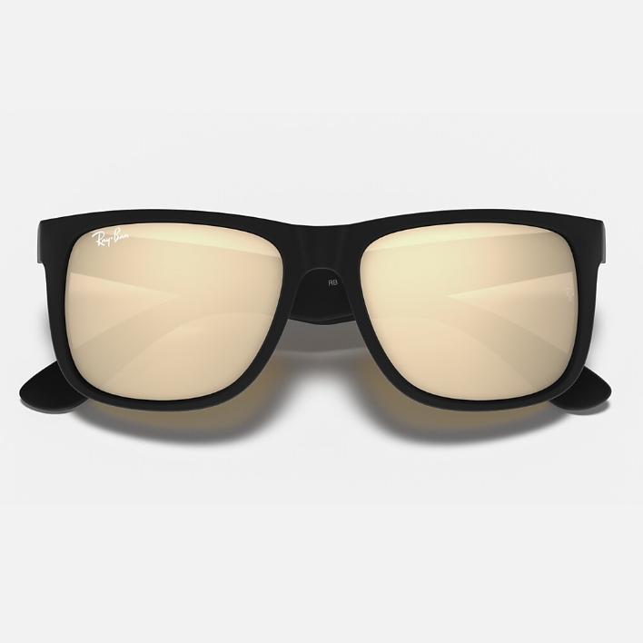 Ray Ban Men Pillow Frame Matte Rubber Black Sunglasses